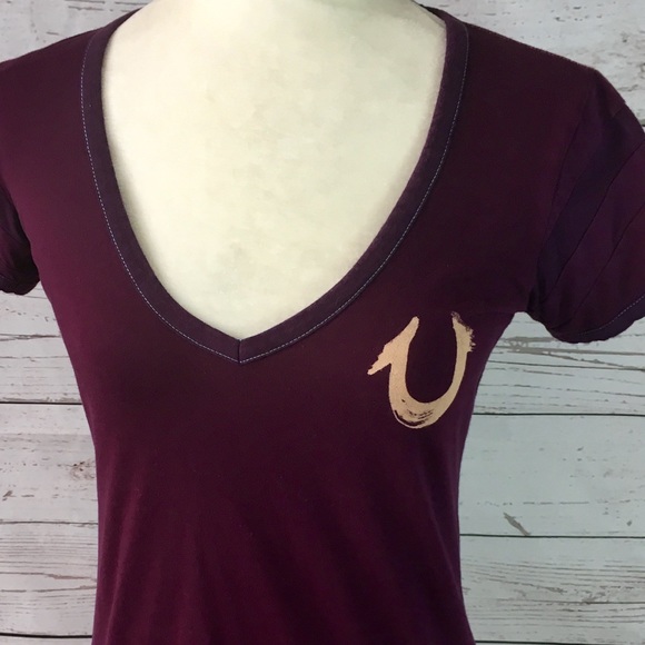 True Religion Tops - True Religion v neck graphic cotton tee shirt